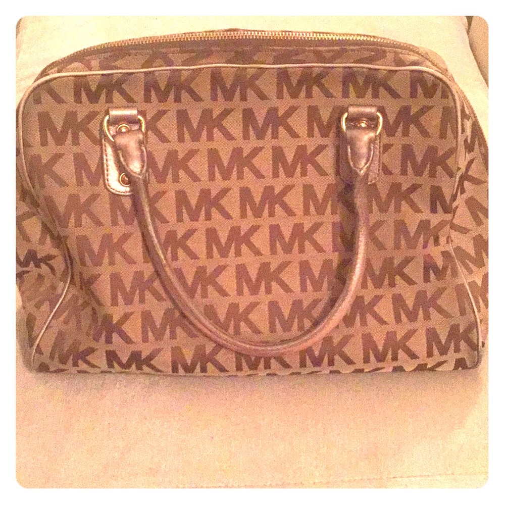 Vintage Michael Kors MK signature handbag satchel purse